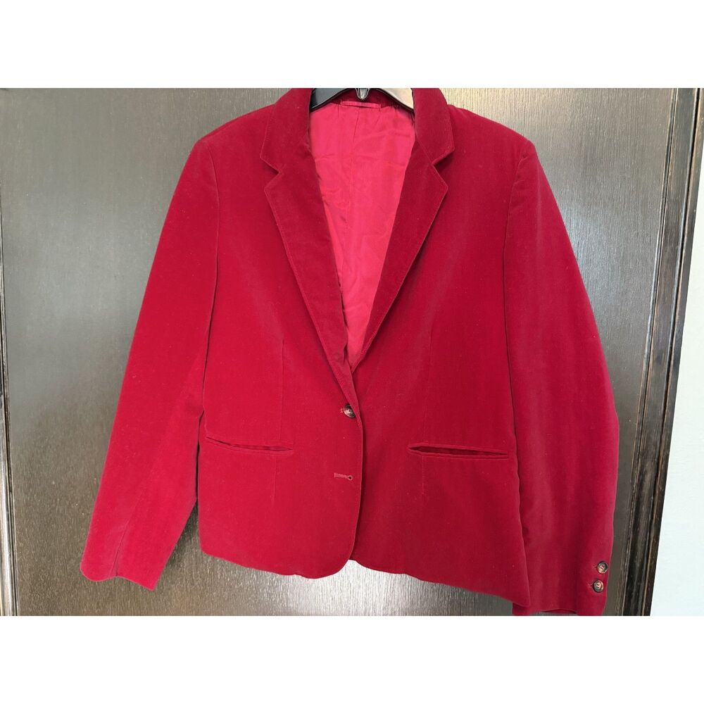 Red Velvet Vintage Women's Blazer | Size 12
